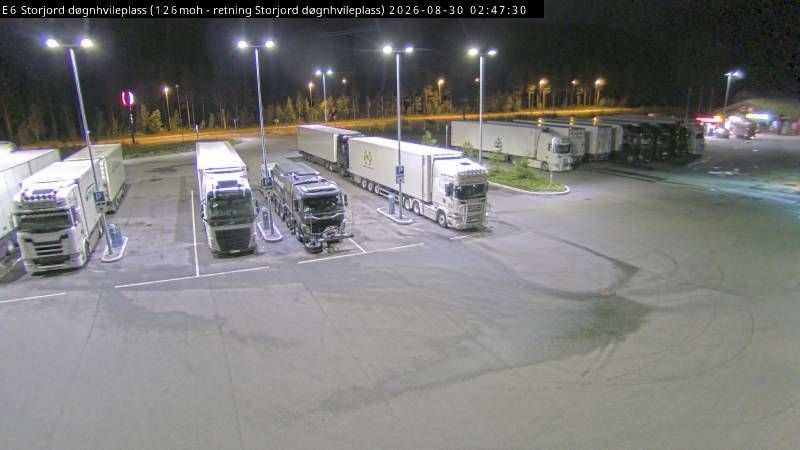 Traffic Cam Junkerdal: E6 Storjord døgnhvileplass