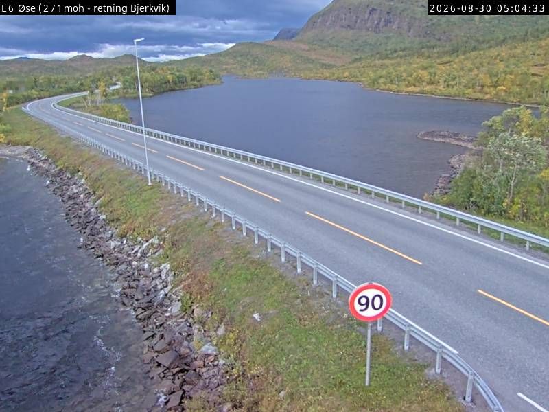 Traffic Cam Gratangsbotn: E6 Øse (Bjerkvik)