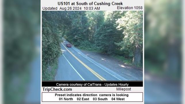 Traffic Cam Crescent City: US101 at South of Cushing Creek