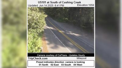 Crescent City: US101 at South of Cushing Creek