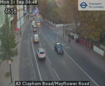 Traffic Cam London: A3 Clapham Road/Mayflower Road
