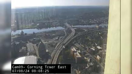 Traffic Cam Albany › East: I-787, US 9/US 20, South Mall Expressway from east side of the Corning Tower