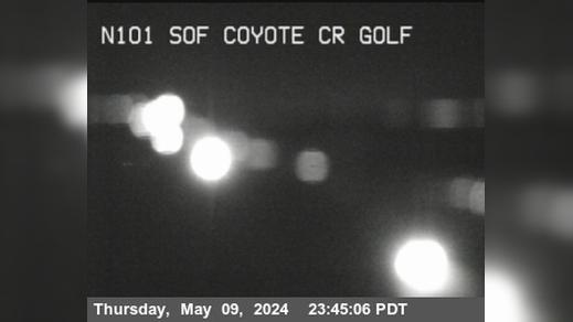 Traffic Cam Madrone › North: TVB69 -- US-101 : South Of Coyote Creek Golf Drive