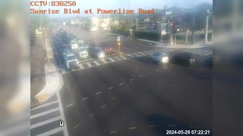 Traffic Cam Fort Lauderdale: Sunrise Blvd at Powerline Road