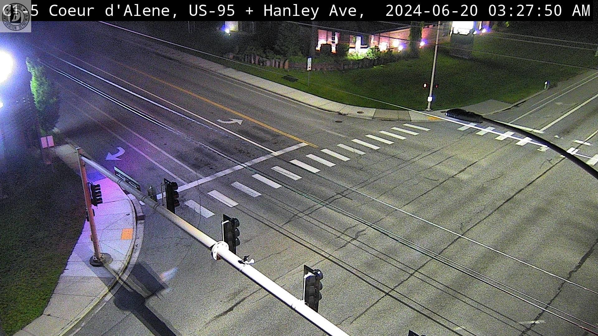 Traffic Cam Coeur d'Alene: US 95: Hanley: Hanley Ave