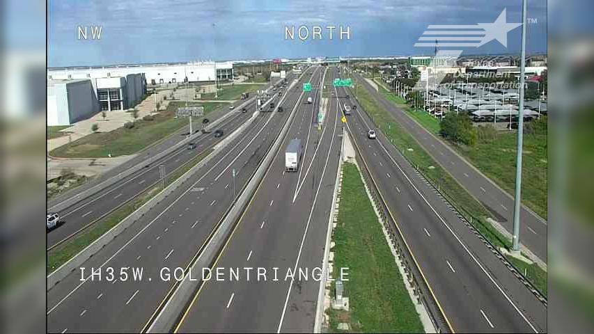 Traffic Cam Fort Worth › North: I-35W @ Golden Triangle