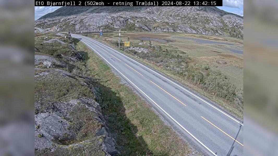 Traffic Cam Riksgransen: E10 Bjørnfjell (Trældal)