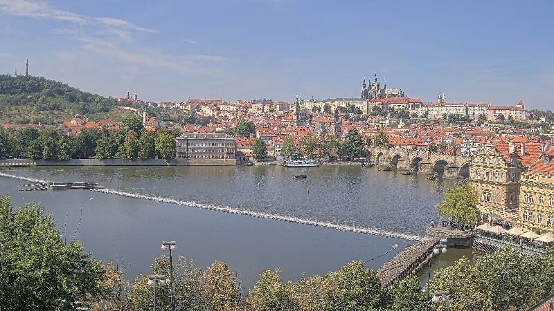 Traffic Cam Prague: Charles Bridge - Prague Castle - Petřín