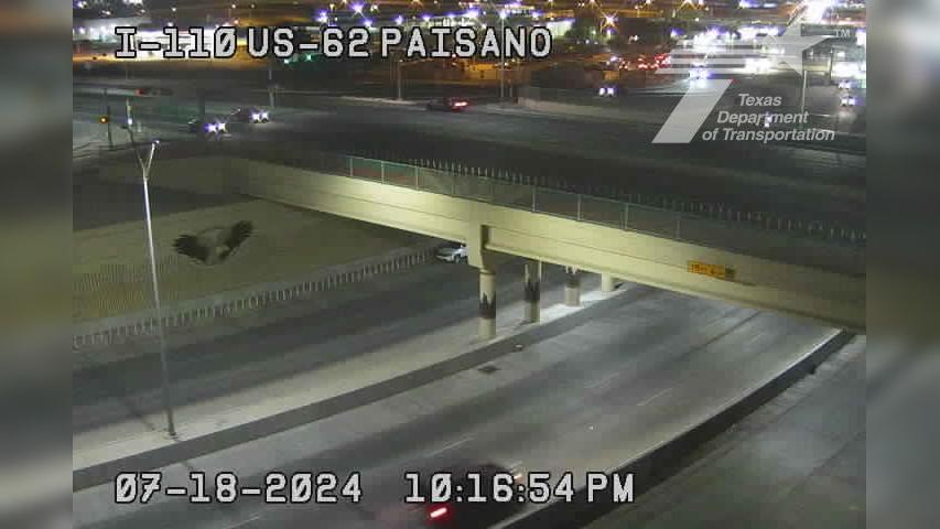 Traffic Cam El Paso › East: IH-110 @ US-62 Paisano