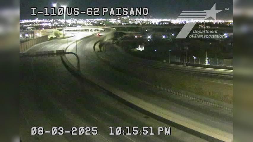 Traffic Cam El Paso › East: IH-110 @ US-62 Paisano