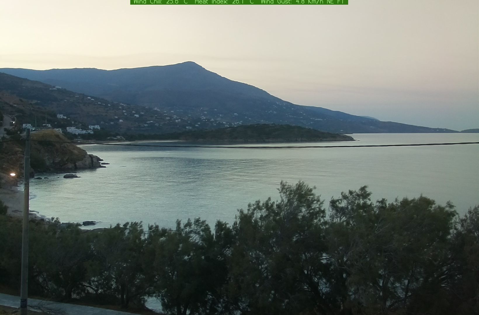 Traffic Cam Gavrio: Liopessi and Agios Petros Beaches, Andros