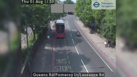 Traffic Cam London: Queens Rd/Pomeroy St/Lausanne Rd