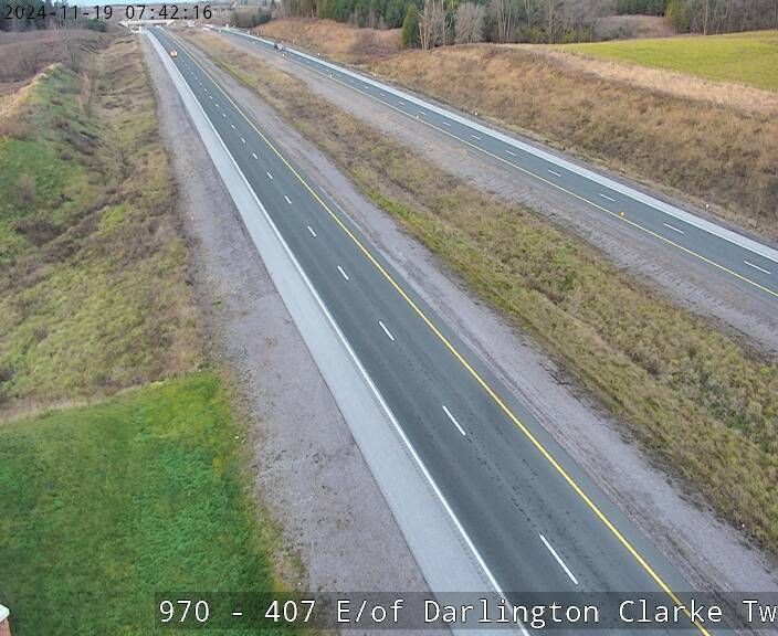 Traffic Cam Clarington: Highway 407 East of Darlington Clarke Townline Rd