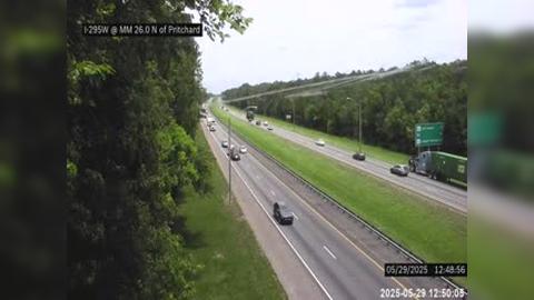 Traffic Cam Jacksonville: I-295 W N of Pritchard Rd
