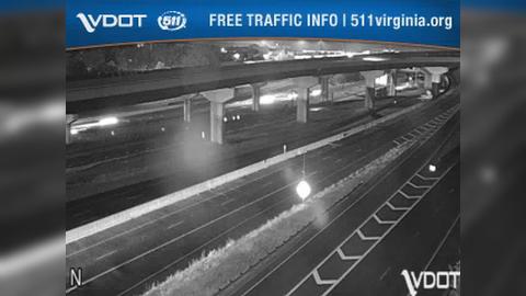 Traffic Cam Springfield Estates: I-95 - MM 170 - NB - Springfield Interchange (I-95 approach from south)