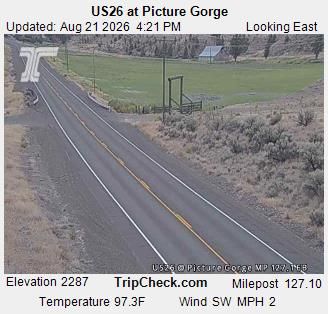 Traffic Cam Dayville: US26 at Picture Gorge