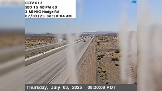 Traffic Cam Barstow › North: I-15 : (612) 3mi N/O Hodge