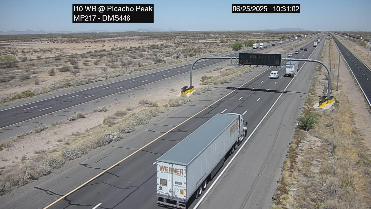 Traffic Cam Wymola › West: I-10 WB 217.00 @Picacho Peak