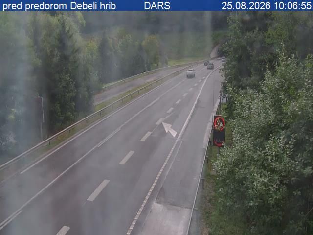 Traffic Cam Skofljica: A2/E70, Karavanke - Obrežje, predor Debeli hrib