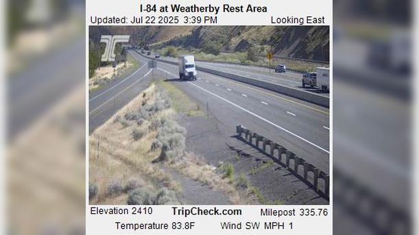 Traffic Cam Weatherby Lake: I-84 at Weatherby Rest Area