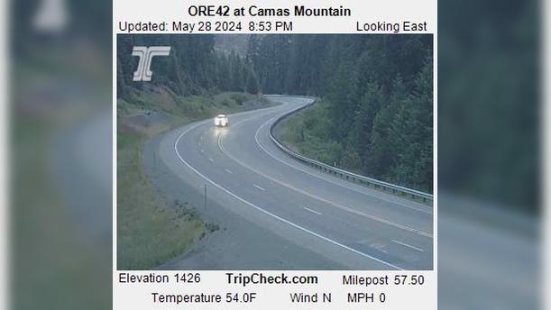 Traffic Cam Camas Valley: ORE42 at Camas Mountain