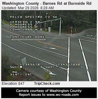 Traffic Cam Durham: Washington County - Barnes Rd at Burnside Rd