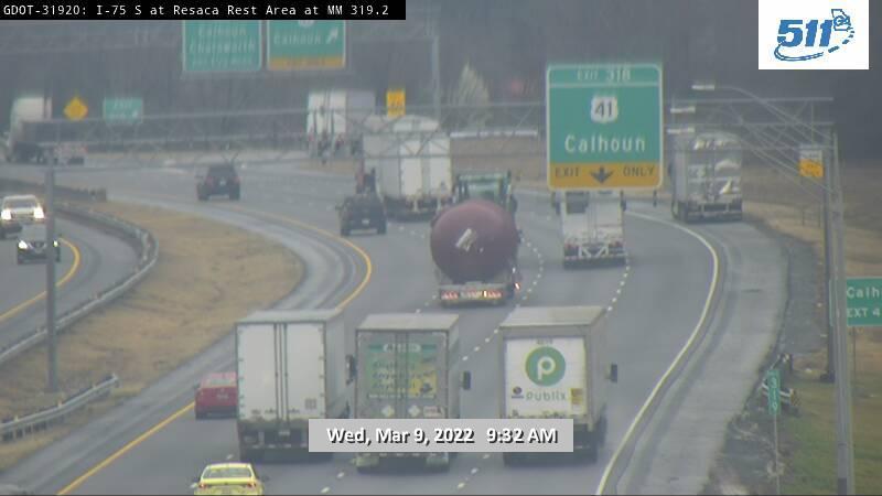 Traffic Cam I-75 @ MM 319.2 / Resca Rest Area