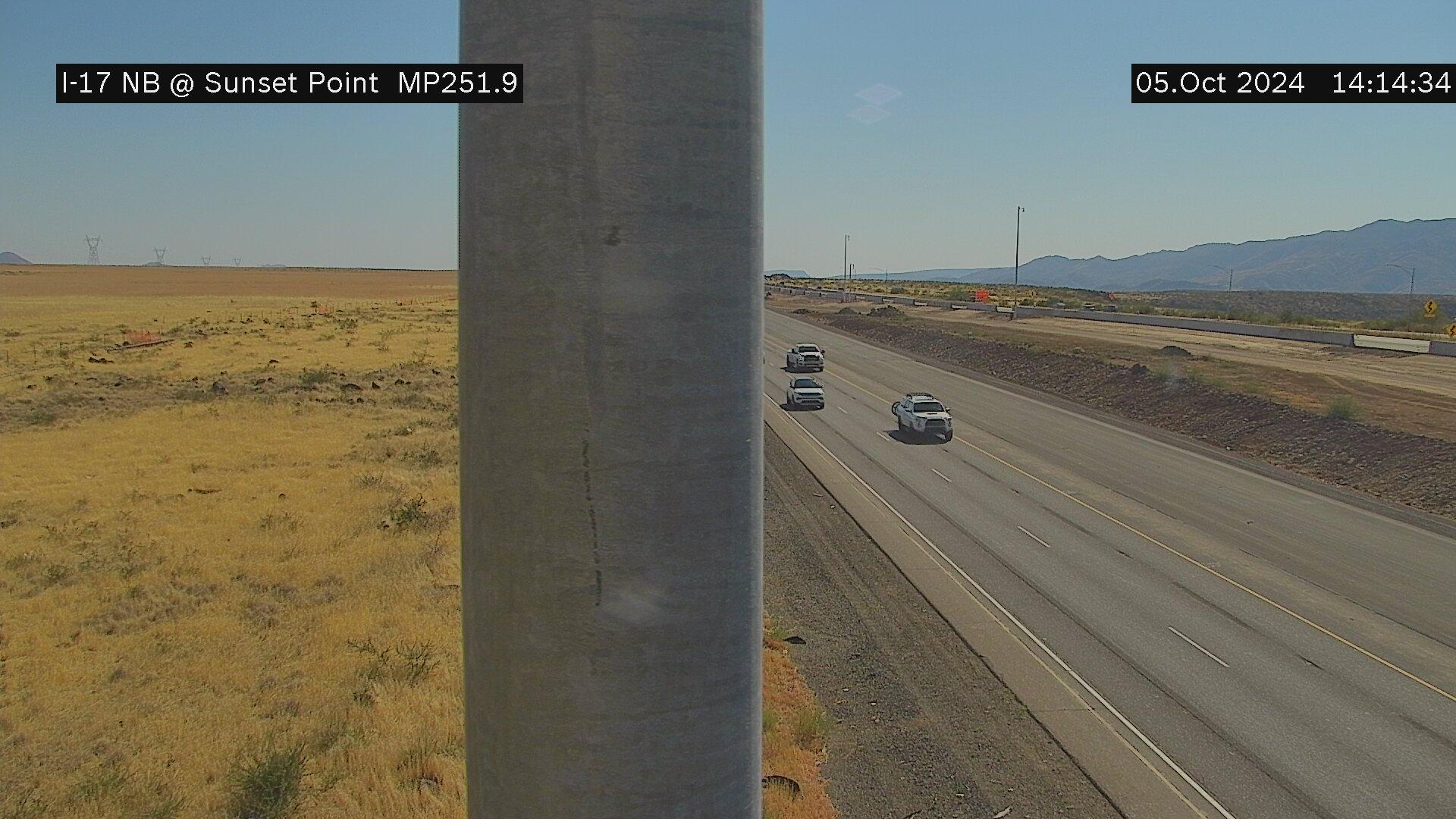 Traffic Cam Bumble Bee › North: I-17 NB 251.90 @Sunset Point