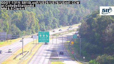 Traffic Cam Athens-Clarke County Unified Government: GDOT-CCTV-SR10-00698-CCW-01--1