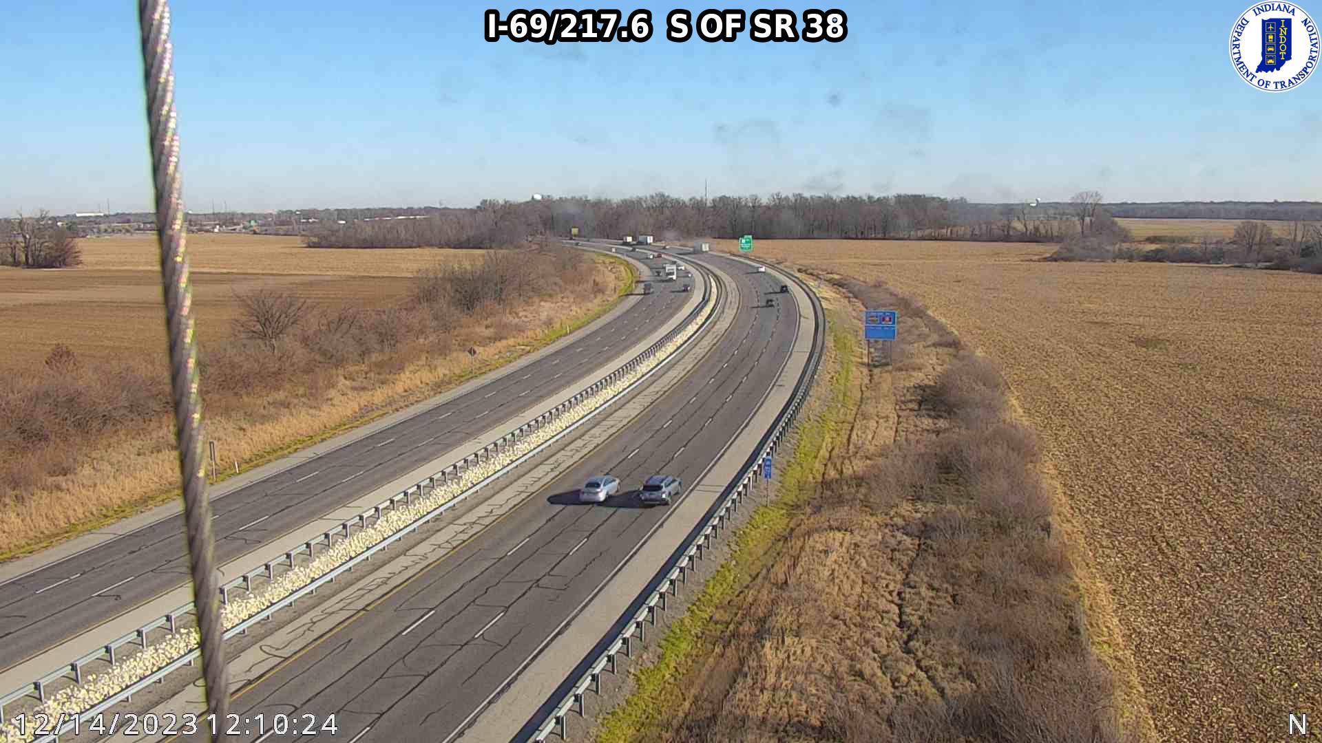 Traffic Cam Idlewold: I-69: I-69/217.6 S OF SR 38: I-69/217.6 S OF SR 38