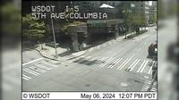Seattle: I-5 at MP 165.4: 5th Ave/Columbia - Day time