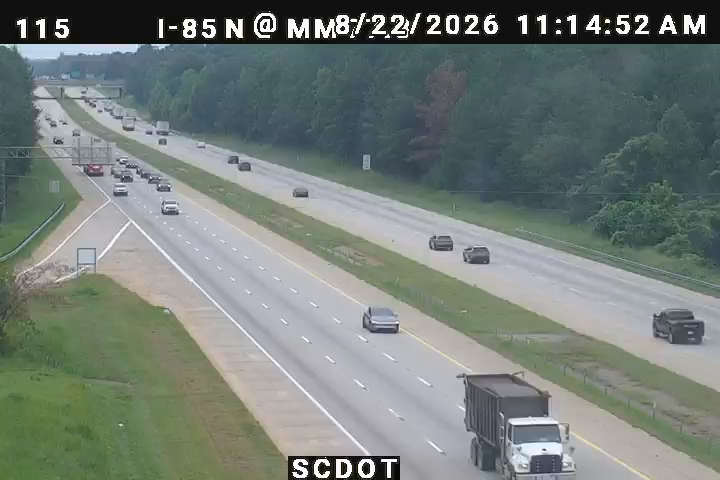 Traffic Cam Meadow Spring: I-85 N @ MM 77 (SC 85 BUS)