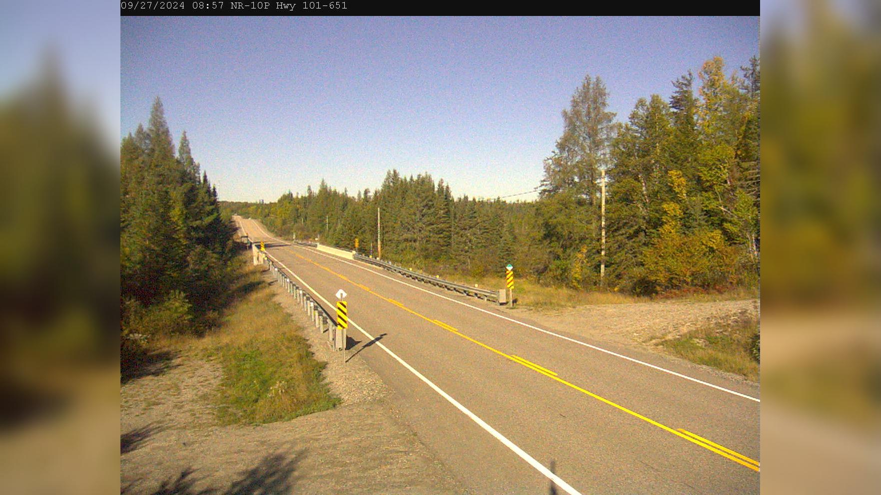 Traffic Cam Unorganized North Algoma: Highway 101 at Highway 651