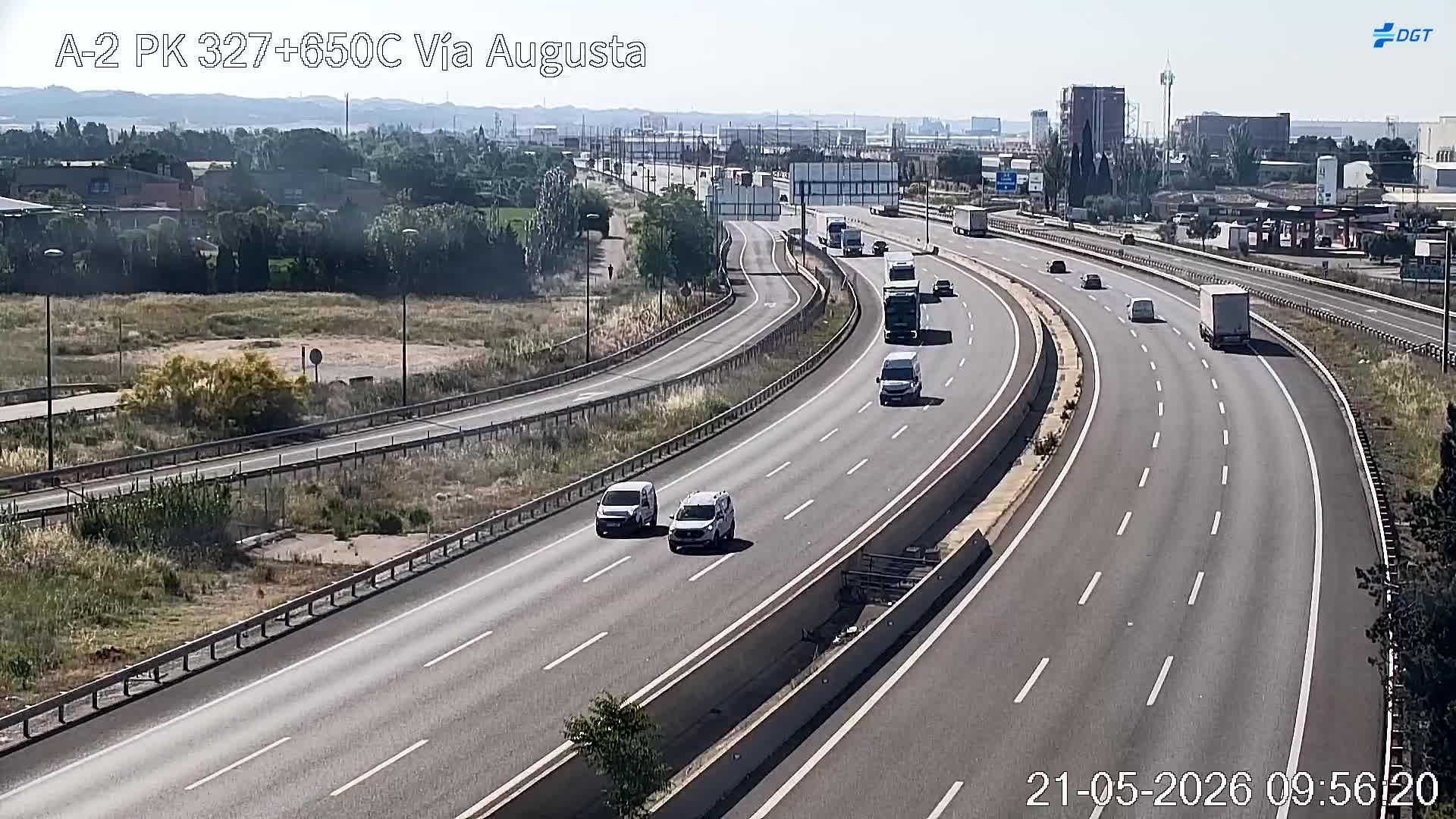 Traffic Cam Zaragoza: Avenida del Real Zaragoza - Santa Isabel - A-2 - A-129 - Autovía del Nordeste