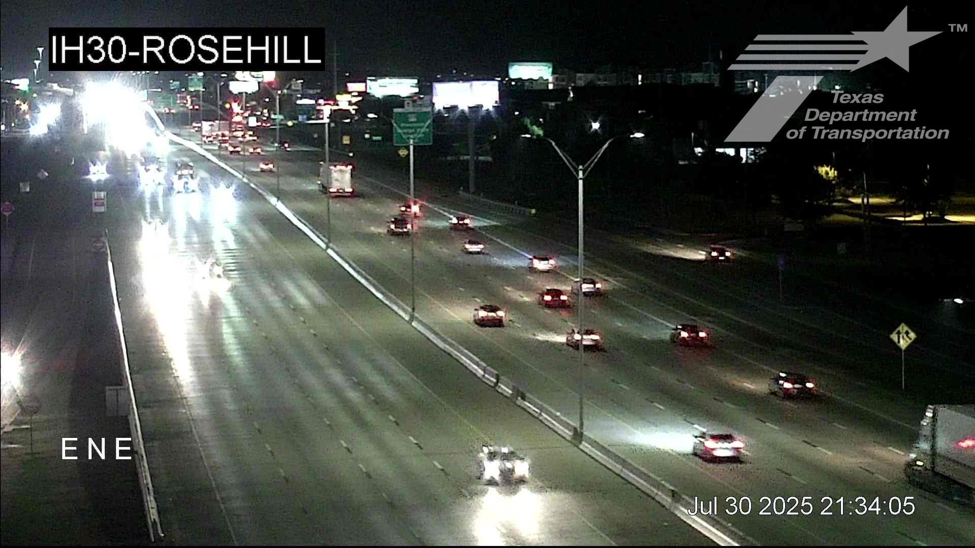 Traffic Cam Garland › East: I-30 @ Rosehill