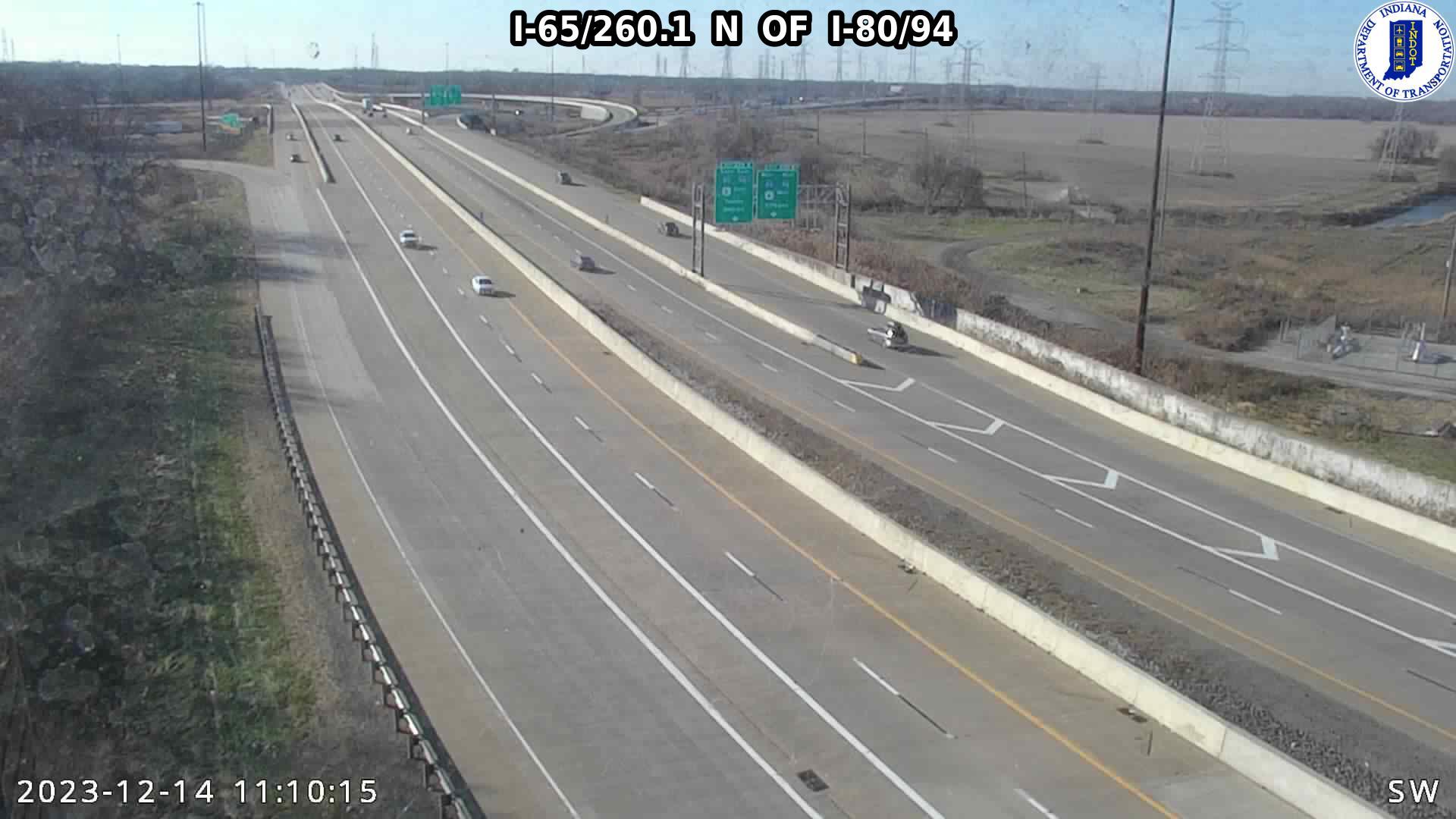 Traffic Cam Gary: I-65: I-65/260.1 N OF I-80/94