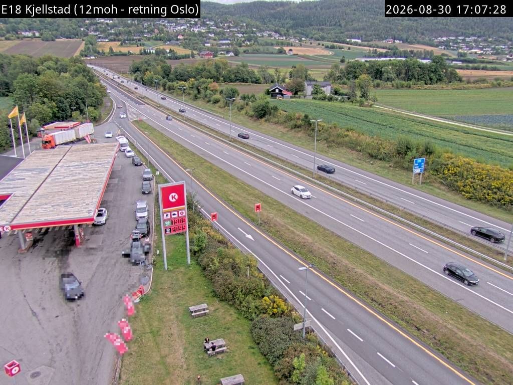 Traffic Cam Reistad: E18 Kjellstad døgnhvileplass (Oslo)