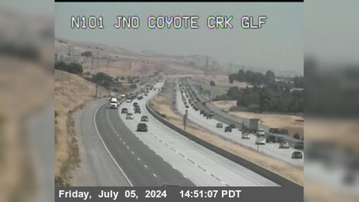Traffic Cam Downtown Historic District › North: TVB48 -- US-101 : North Of Coyote Creek Golf Drive