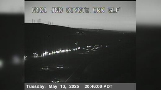 Traffic Cam Downtown Historic District › North: TVB48 -- US-101 : North Of Coyote Creek Golf Drive