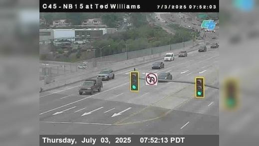 Traffic Cam San Diego › West: C045) SR-56 : Ted Williams Parkway