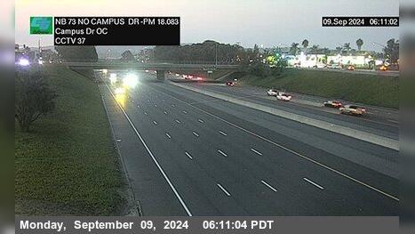 Traffic Cam Santa Ana Country Club › North: SR-73 : North of Campus Drive Overcross