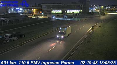 Preview delle webcam di San Martino: A01 Km 110,5 PMV ingresso Parma