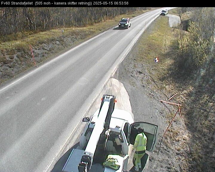 Traffic Cam Brunstad: F60 Strandafjellet (skifter)