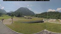 Letzte Tageslichtansicht von Oberstdorf: Langlaufstadium WM Langlaufarena Ried