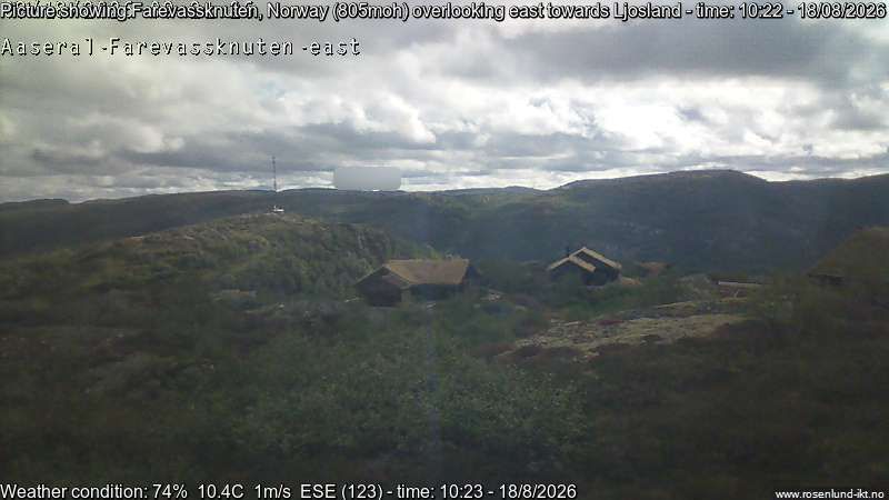 Traffic Cam Ljosland › South-East: Farevassknuten, Åseral