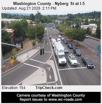 Traffic Cam Tualatin: Washington County - Nyberg St at I-5