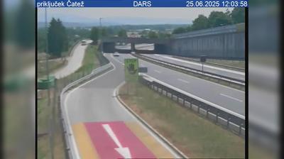 Zadnja slika ob 12h: Avtocesta Ljubljana - Obrežje, izvoz Čatež ob Savi