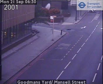 Traffic Cam London: Goodmans Yard/ Mansell Street