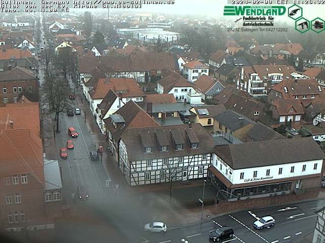 Traffic Cam Kirchdorf bei Sulingen › East: Sulingen - Blick vom Kirchturm über Sulingen in die Langestraße