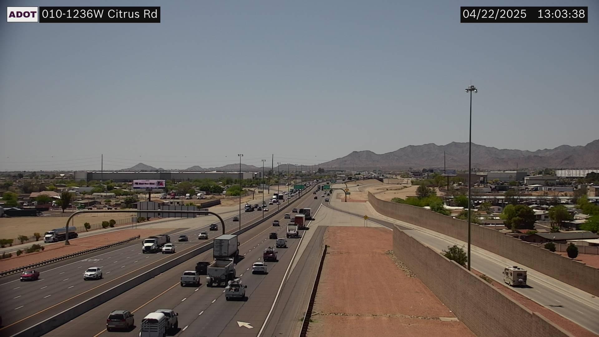 Traffic Cam Goodyear › West: I-10 WB 123.69 @Citrus